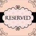 Reserved Listing for KaiTheKangaroo