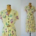 1930s Novelty Print Dress / 30s Cotton Day Dress