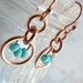 Tiny Copper Turquoise Dangle Earrings