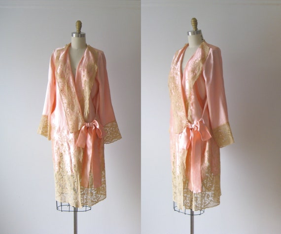 1920s silk robe