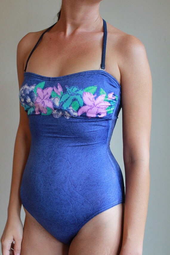One Piece Swimsuit / Vintage 70s Bathing Suit / Hawaiian