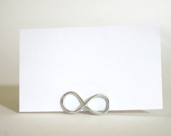 Infinity Place Card Holders - SET OF 12 - Name Card Stands for Weddings, Anniversaries, Suspended Moments