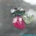 SAPPHIRE / Ruby PaRCEL. RoSE CuT. Multi Color. Natural Unheated Free Form Saturated Colors 3 pc. 4.80 cts. 7.5 mm - 10x6mm (S467)