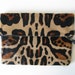 Large Fold Over Clutch Bag / Cosmetic Bag / Hand Bag -- Hair on Cowhide Leather
