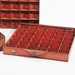 3 Industrial Metal Drawers distressed orange color