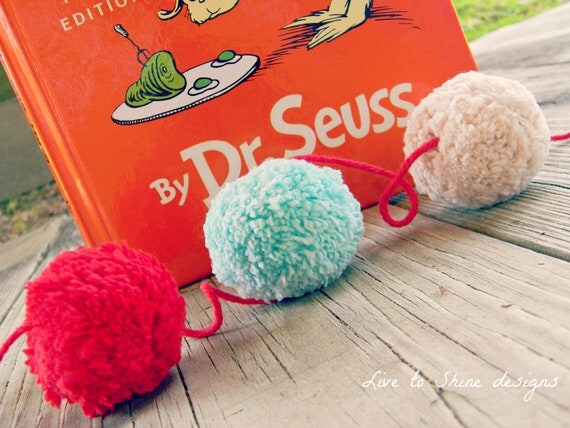 NEW Dr. Seuss inspired Pom Pom Garland
