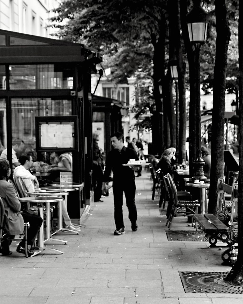 Items similar to Paris Black and White Photography - French Cafe Print ...