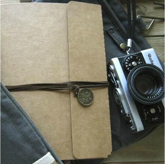 DIY Kraft Paper Vintage Scrapbook Album Somewhere in Time