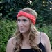 Berlyn Turban Head Wrap in coral melon jersey