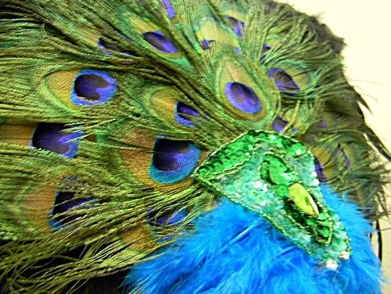 Peacock Feather Headdress Egyptian Cleopatra Las Vegas