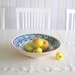 Blue fruit bowl glass mosaic art home decor serving