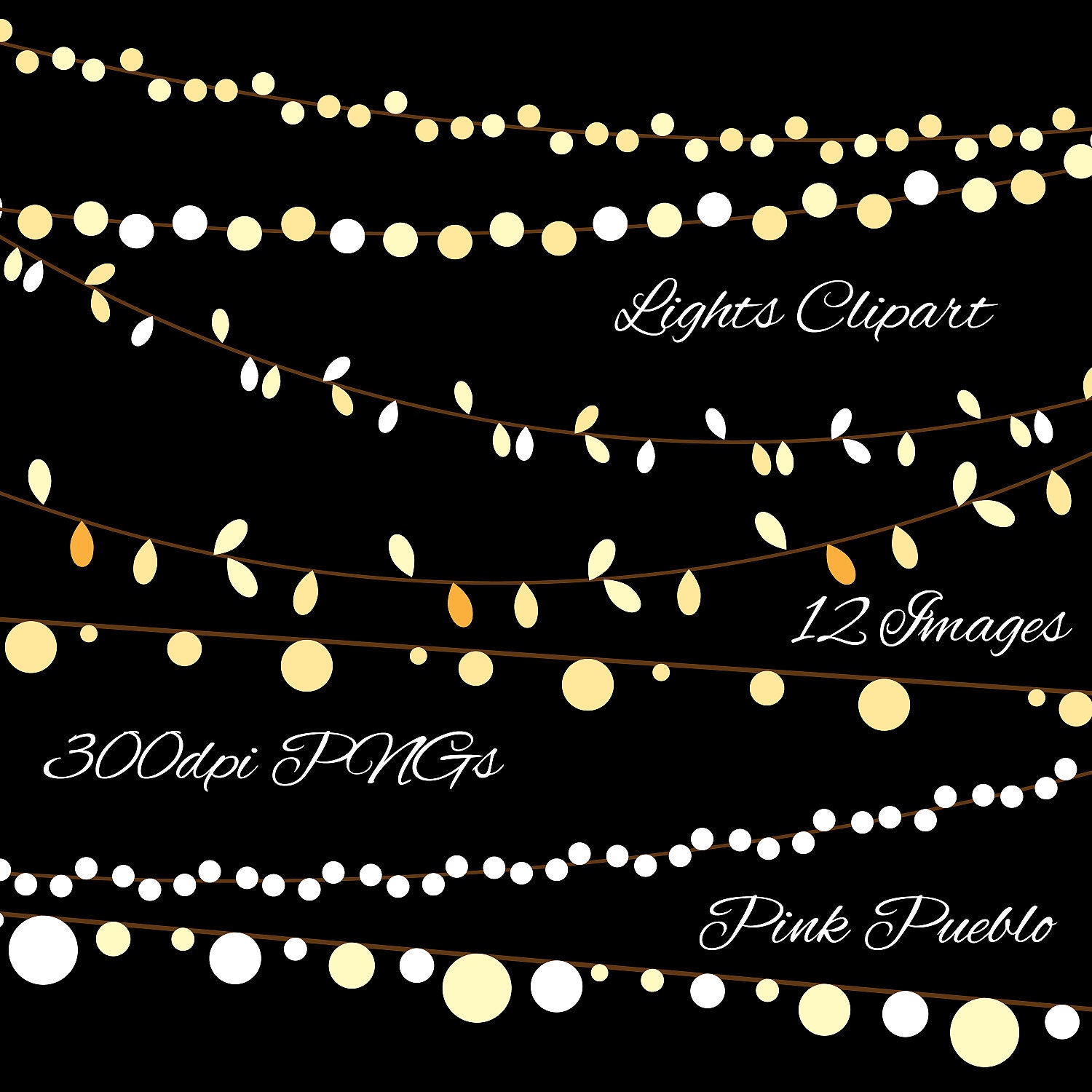 string of christmas lights clipart - photo #45