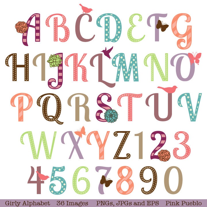 Alphabet Letters In Girly Fonts Girly Alphabet Fonts Www Imgkid