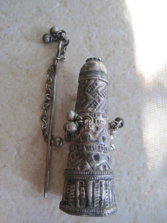 Vintage Bedouin Kohl Holder by Anteeka on Etsy