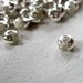 100 Crimp Covers, FREE SHIPPING as second item, Silver plated brass , 3mm diameter, pk of 100