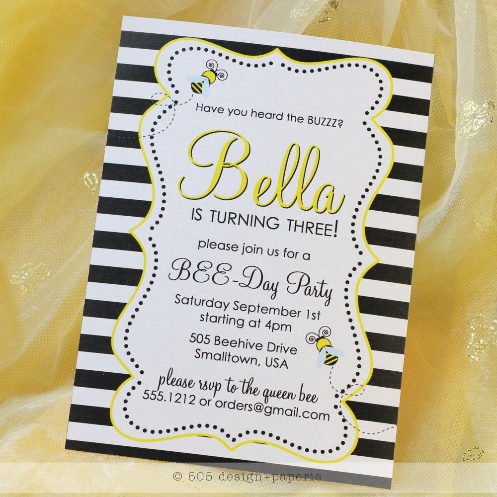 Bumble Bee Invitations Printable 10