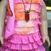 Pink Ruffled Shirt and Skirt includes purse and necklace