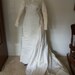 Reserved for Katrina--1950's Wedding Dress-Applique-Beads-Train-Beaded Veil