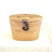 wicker bag NANTUCKET BASKET summer picnic PREPPY purse / pink floral lining