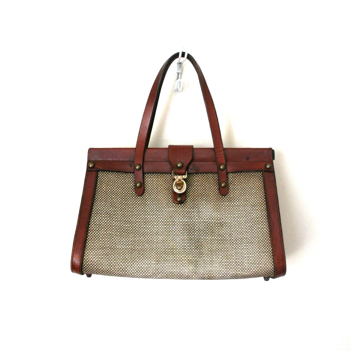 vintage handbag / purse JOHN ROMAIN imperfect TWEED by AgeofMint