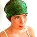 Wide Bohemian turban headband hair wrapp Recycled sari silk