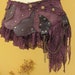 vintage inspired bohemian chocolate leather mini skirt belt/tutu with stud detail....
