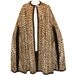 RESERVED FOR KINDRA Leopard Print Cape, Faux Fur and Wool, Vintage 1950s