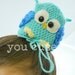 blue owl hair bun cover