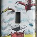 Curious George Light Switch Plate / recycled / upcycled / easy to clean