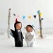 custom wedding cake topper - animal cake topper - character portrait