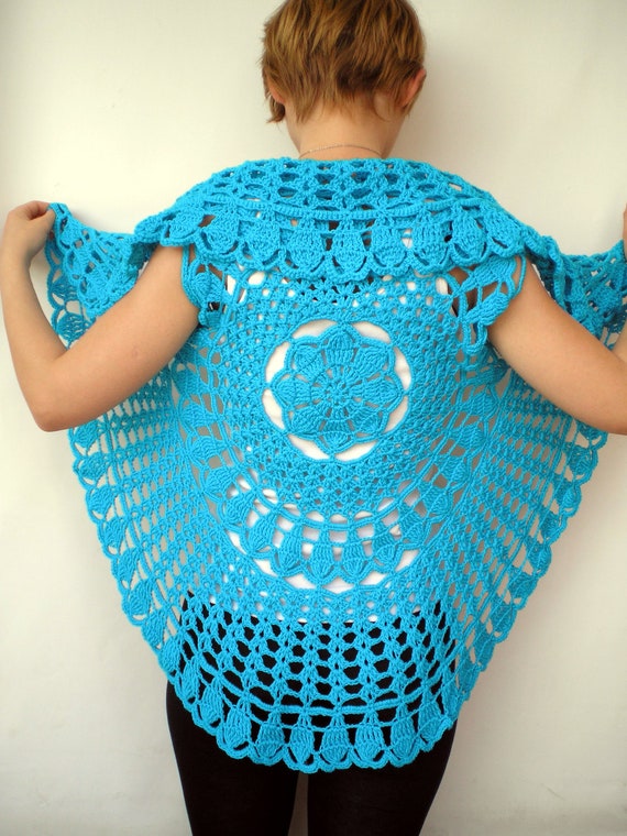 Crochet Circle Vest or Shrug Pattern images