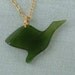 Storrs Genuine Jade Canadian Goose Duck Pendant Necklace in Original Box Vintage Jewelry