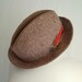 Brown McGregor Hat with Red Feather
