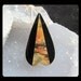 Multi Color Picasso Jasper,Obsidian Heart -shape Intarsia Pendant Bead,25x45x8mm,14.29g