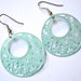 Mint Green Filigree Hoops . Earrings . Elena Collection