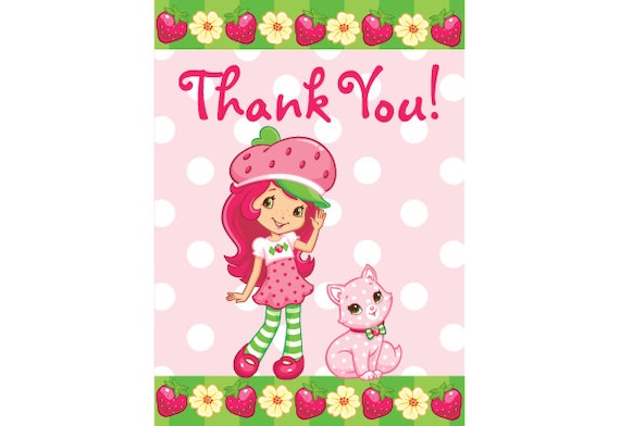 items-similar-to-strawberry-shortcake-thank-you-card-on-etsy