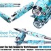Polymer Clay pen rollerball Light Blue designed by Toni Ransfield high quality pens