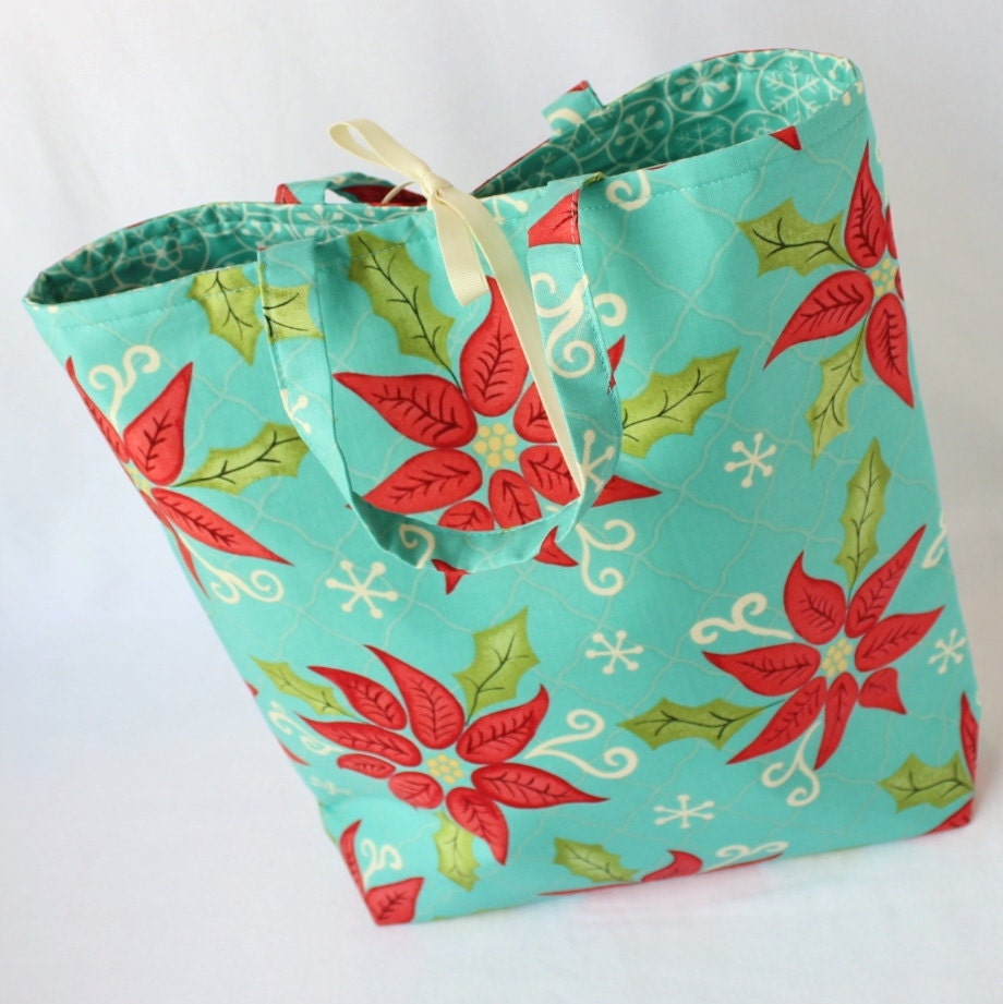 fabric-gift-bag-with-handles-large-turquoise-deck-the-halls-by