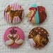 Fabric Button 22mm - Retro Animal A