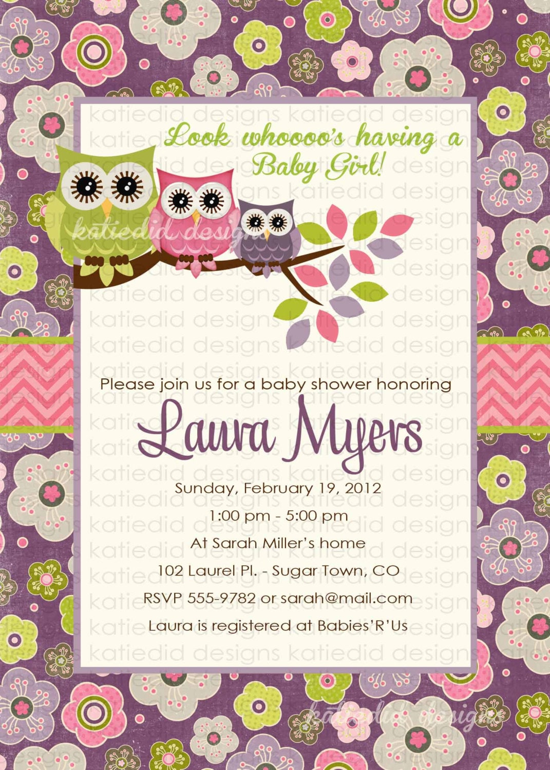 owl baby shower invitation owl first birthday by katiedidesigns