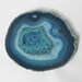 Sliced Aqua Agate and Creamy Quartz Geode