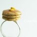 Miniature Food Jewelry - Warm Buttermilk Pancakes (Rhodium Plated Adjustable Ring)