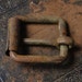 Antique primitive brass belt buckle, finding