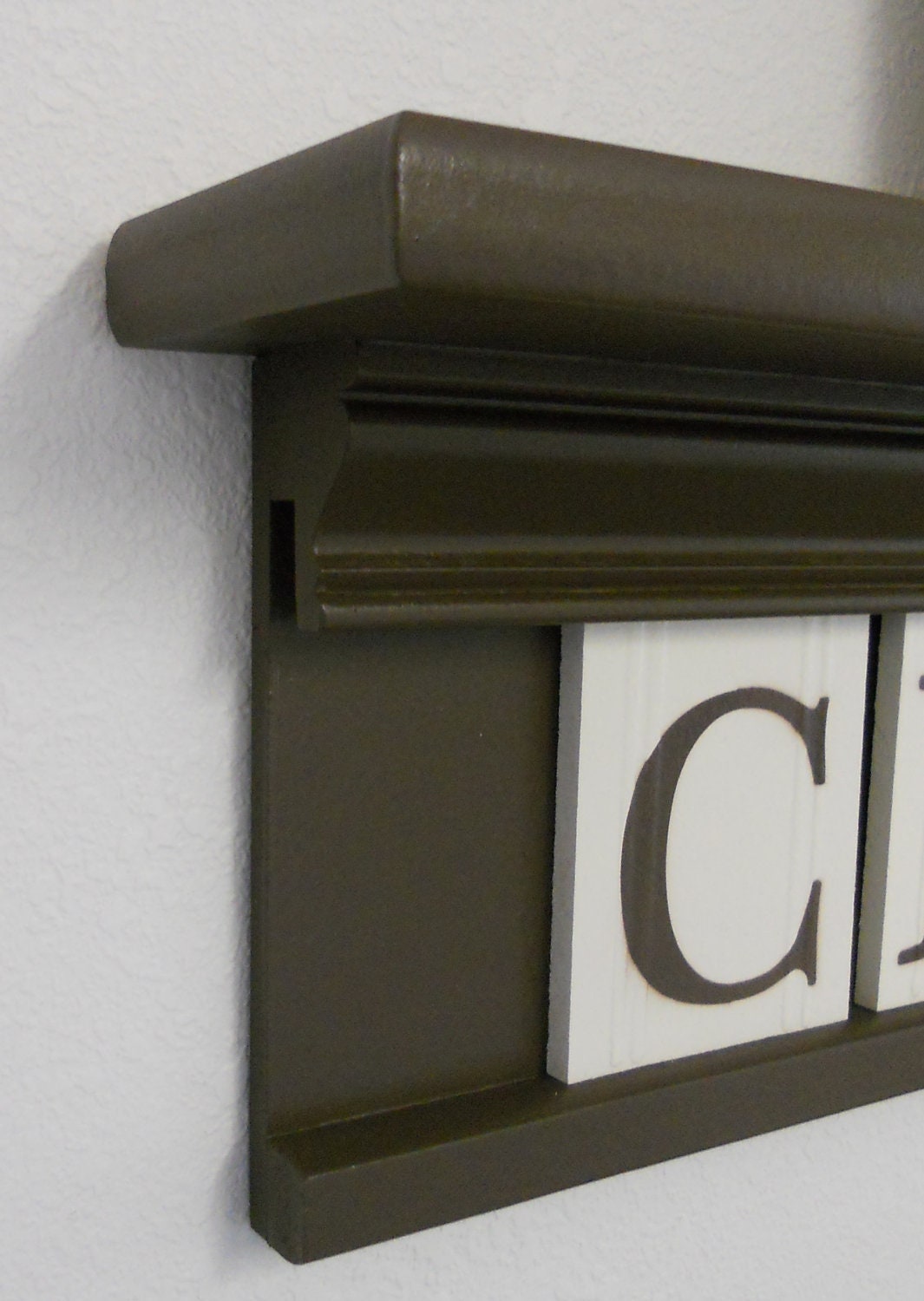 Children Decor Nursery Decor Chocolate Brown Shelf with