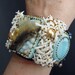 Bead Embroidery Cuff "Fish" Bracelet