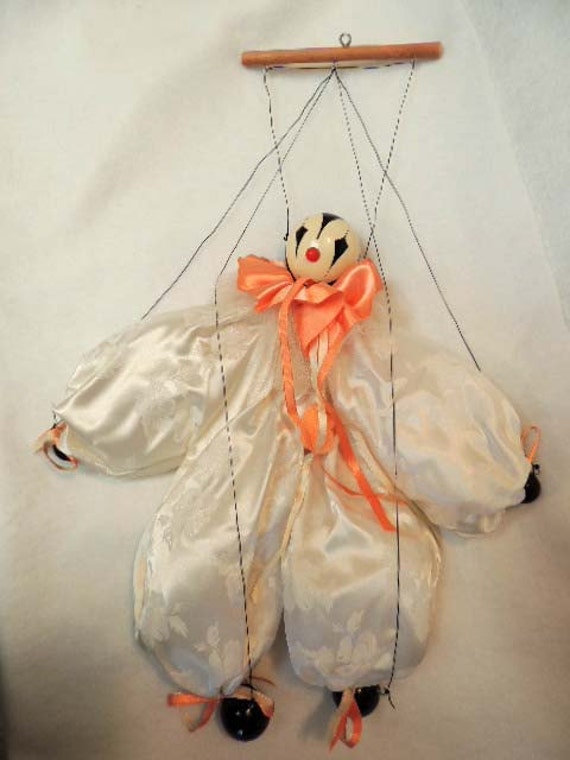 Classic Clown Marionette Puppet Artist Crafted By Julia