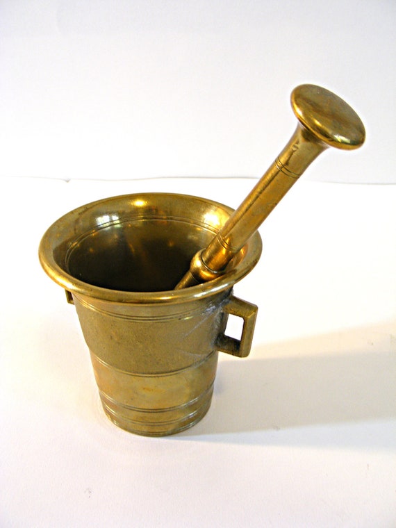 Brass Mortar And Pestle By Scribblefitz On Etsy 1427