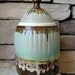 Lidded Jar / Vessel / Urn / Pottery in Green and Brown, Handmade Wheel Thrown