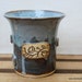Ceramic Utensil or Pen Holder // Vase in Rustic Blue