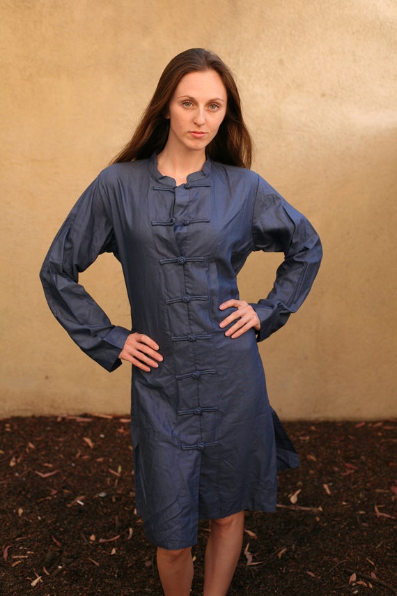 Items similar to Vintage Cornstarch Blue Tunic Dress - Vintage from ...